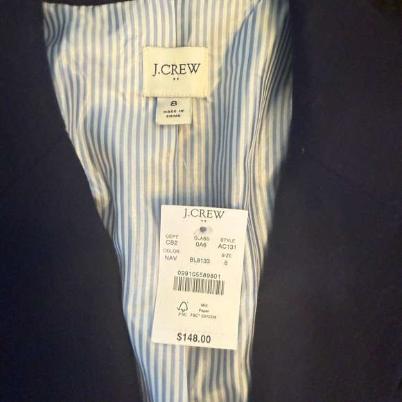J Crew New Navy Blazer with Gold Buttons - Picture 2 of 2